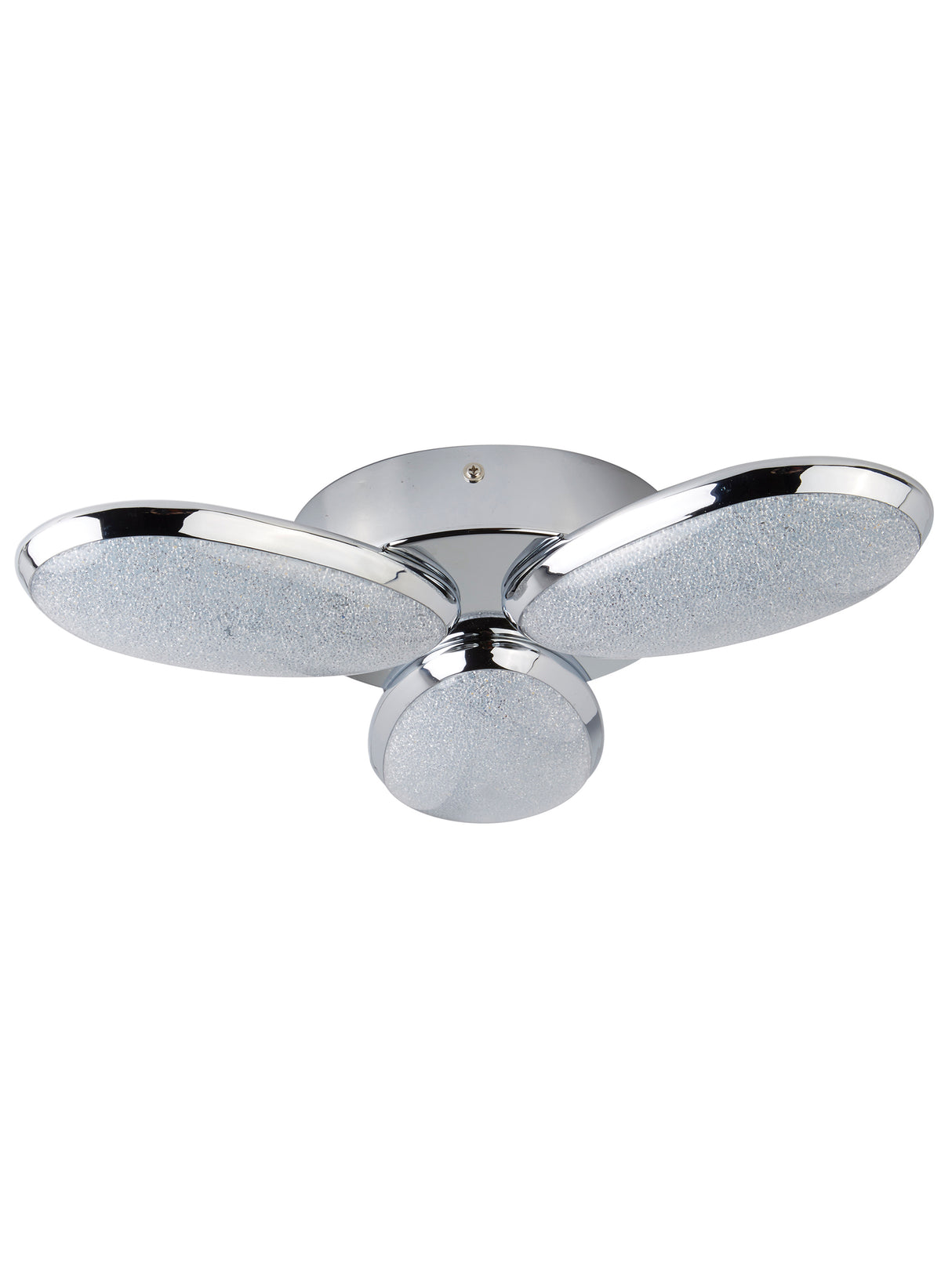 Searchlight Electric Lori 3Lt Flush -  Chrome & Crushed Ice Effect 6213-3CC