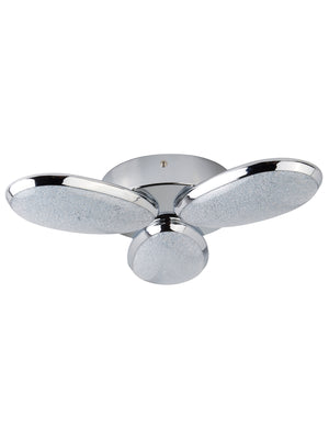 Searchlight Electric Lori 3Lt Flush -  Chrome & Crushed Ice Effect 6213-3CC