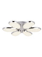 Lori LED 6Lt Flush - Chrome & Crushed Ice Effect Shade