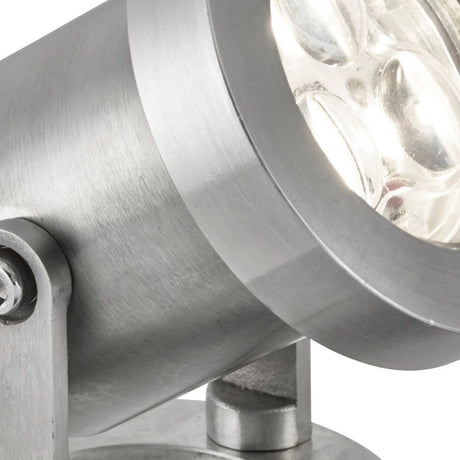 Searchlight Electric Spikey LED Outdoor Spotlight  -  Stainless Steel, IP65 6223SS