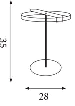 Searchlight Electric Aerial LED Table Lamp, Gold and Black Metal 62331GO