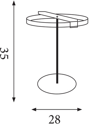 Searchlight Electric Aerial LED Table Lamp, Gold and Black Metal 62331GO