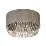 Searchlight Electric Bellano 5LT Flush - Chrome Metal, Grey Fabric, Clear Acrylic 62615-5CC