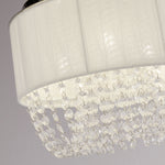Searchlight Electric Bellano 3Lt Flush - Chrome Metal,White Fabric,Clear Acrylic 62617-3CC