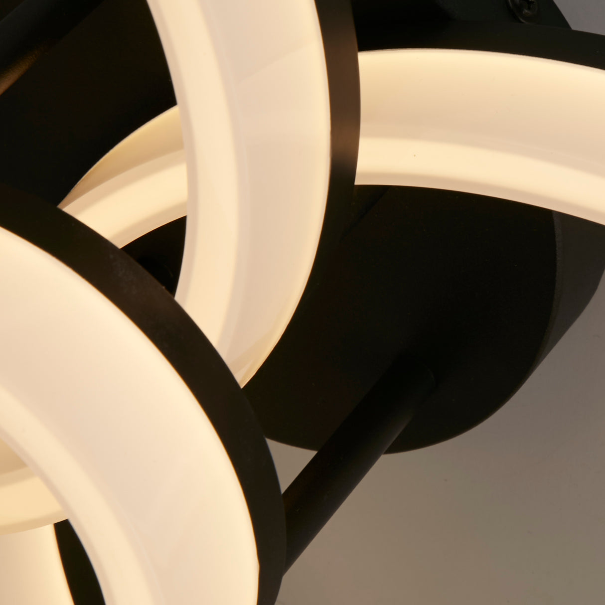 Searchlight Electric Triple LED Flush. Matt Black 62793BK