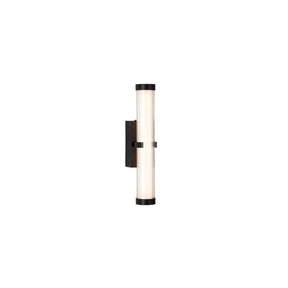 Clamp Wall Light - Black Metal, Ribbed Clear & Opal Diffuser