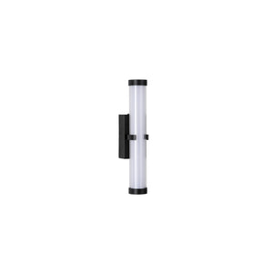 Searchlight Electric Clamp Wall Light - Black Metal, Ribbed Clear & Opal Diffuser 63124-1BK