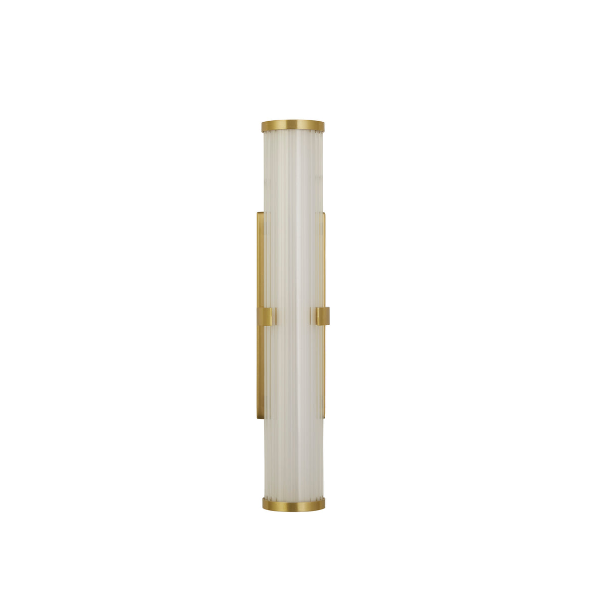 Searchlight Electric Clamp Wall Light - Gold Metal, Ribbed Clear & Opal Diffuser 63124-1GO