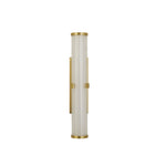Searchlight Electric Clamp Wall Light - Gold Metal, Ribbed Clear & Opal Diffuser 63124-1GO