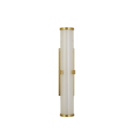 Searchlight Electric Clamp Wall Light - Gold Metal, Ribbed Clear & Opal Diffuser 63124-1GO