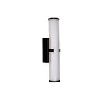 Searchlight Electric Clamp Wall Light - Black Metal, Ribbed Clear & Opal Diffuser 63125-1BK
