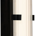 Searchlight Electric Clamp Wall Light - Black Metal, Ribbed Clear & Opal Diffuser 63125-1BK