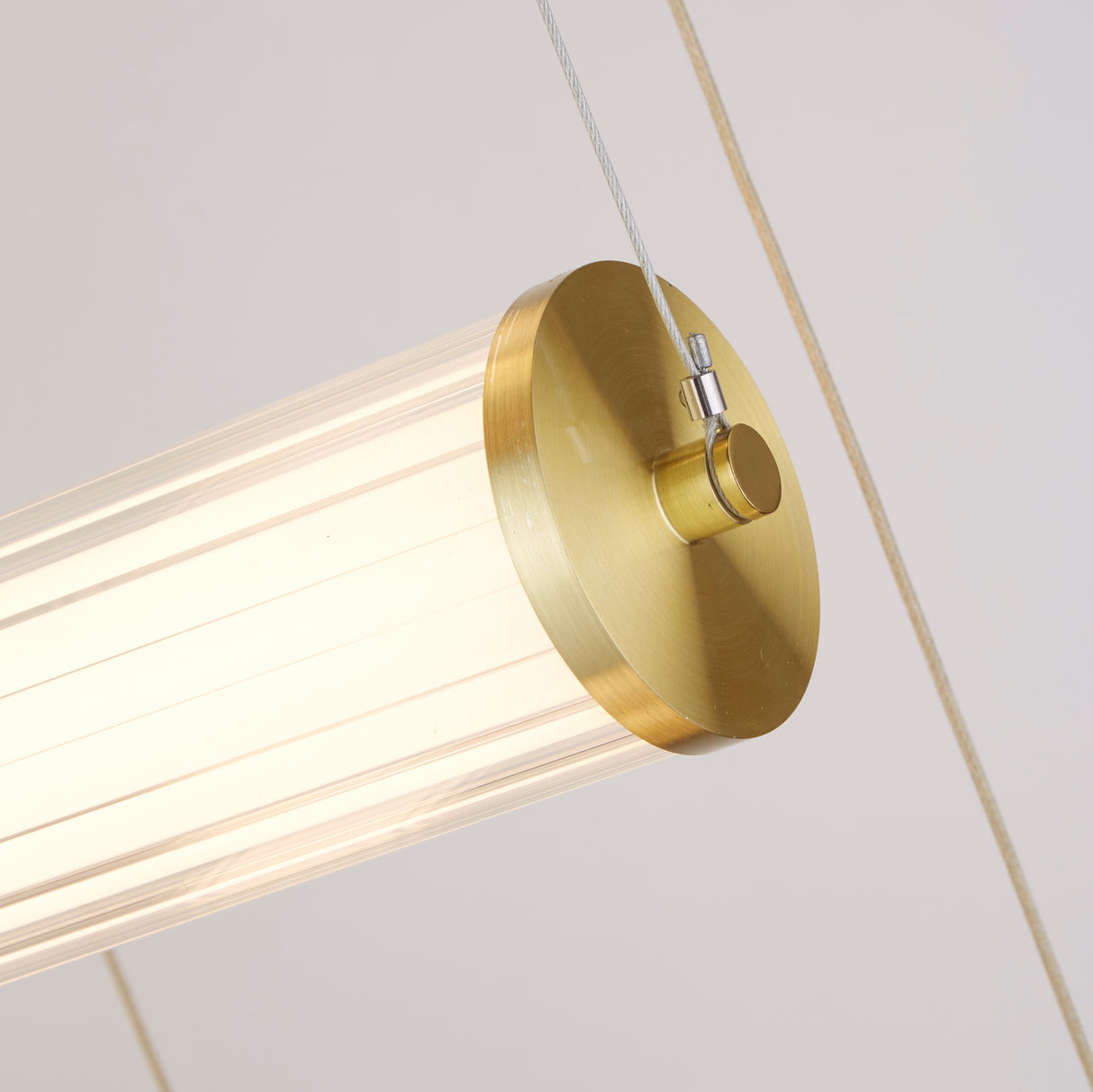 Searchlight Electric Clamp 5Lt LED Multi-Drop Pendant Gold Metal Clear & Opal 63125-5GO