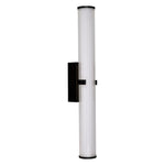 Searchlight Electric Clamp Wall Light - Black Metal, Ribbed Clear & Opal Diffuser 63126-1BK
