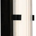 Searchlight Electric Clamp Wall Light - Black Metal, Ribbed Clear & Opal Diffuser 63126-1BK