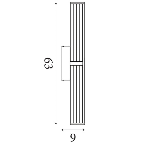 Searchlight Electric Clamp Wall Light - Gold Metal, Ribbed Clear & Opal Diffuser 63126-1GO