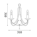 Searchlight Electric Maypole 2Lt Wall Light - Antique Brass Metal 6342-2AB