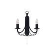 Maypole 2Lt Wall Light - Black Metal