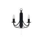 Maypole 2Lt Wall Light - Black Metal