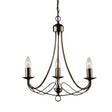 Maypole 3Lt Pendant - Antique Brass Metal