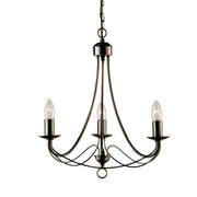 Maypole 3Lt Pendant - Antique Brass Metal