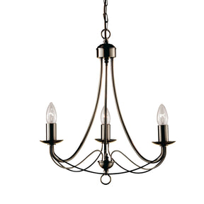 Maypole 3Lt Pendant - Antique Brass Metal