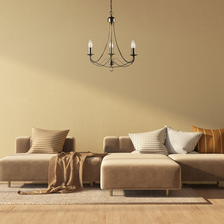 Searchlight Electric Maypole 3Lt Pendant - Antique Brass Metal 6343-3AB