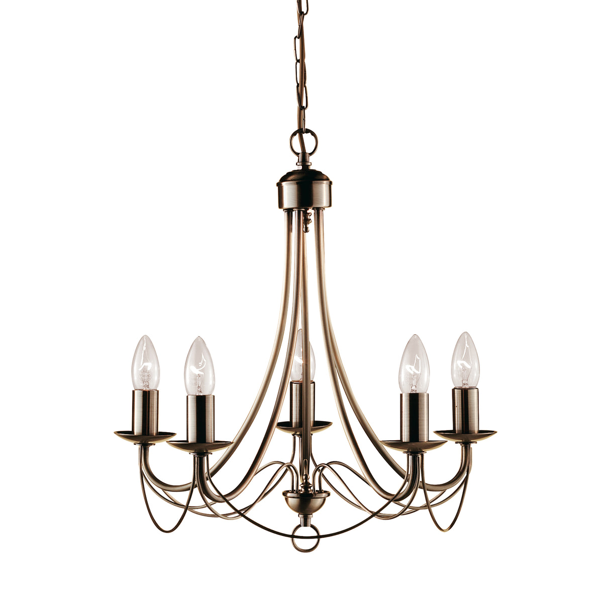 Maypole 5Lt Pendant - Antique Brass Metal