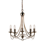 Maypole 5Lt Pendant - Antique Brass Metal