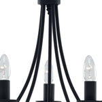 Searchlight Electric Maypole 5Lt Pendant - Black Metal 6345-5BK