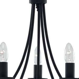 Searchlight Electric Maypole 5Lt Pendant - Black Metal 6345-5BK