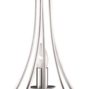 Searchlight Electric Maypole 5Lt Pendant - Satin Silver Metal 6345-5SS