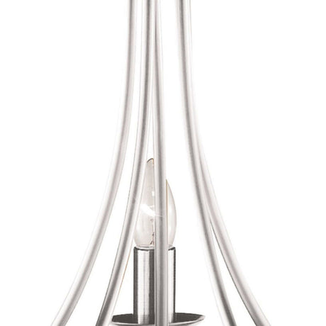 Searchlight Electric Maypole 5Lt Pendant - Satin Silver Metal 6345-5SS