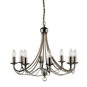 Maypole 8Lt Pendant - Antique Brass Metal