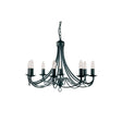 Maypole 8Lt Pendant - Black Metal