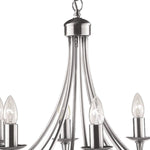 Searchlight Electric Maypole 8Lt Pendant - Satin Silver Metal 6348-8SS