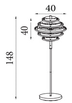Searchlight Electric Hive 5Lt Floor Lamp - Black Metal & Gold Leaf 6359BG