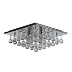 Searchlight Electric Hanna 4Lt Flush Ceiling Light - Chrome & Clear Crystal 6404-4CC