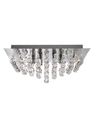 Hanna 6Lt Flush Ceiling Light - Chrome & Clear Crystal