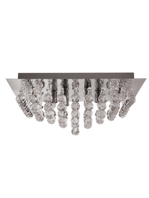 Searchlight Electric Hanna 6Lt Flush Ceiling Light - Chrome & Clear Crystal 6406-6CC