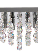 Searchlight Electric Hanna 6Lt Flush Ceiling Light - Chrome & Clear Crystal 6406-6CC