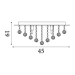 Searchlight Electric Hanna 6Lt Flush Ceiling Light - Chrome & Clear Crystal 6406-6CC