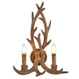 Stag 2Lt Wall Light - Brown Resin