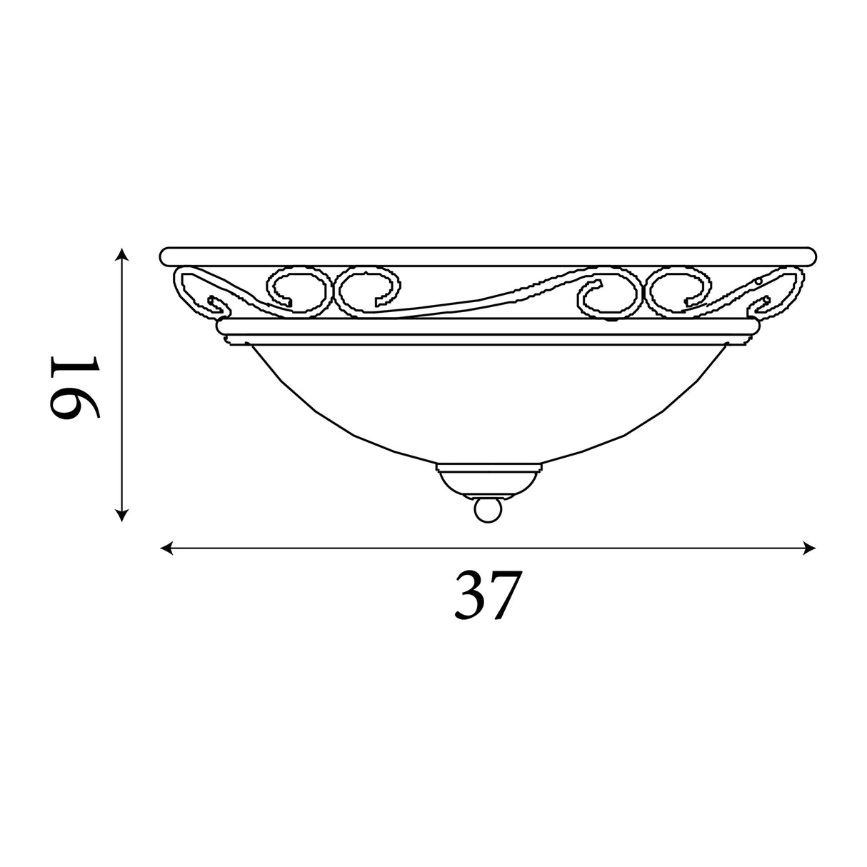 Searchlight Electric Weybridge Ceiling Flush - Antique Brass & Alabaster Glass 6436