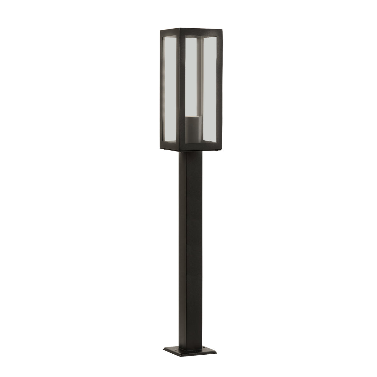 Searchlight Electric Box Outdoor Post - Black Metal & Clear Glass 6441-900BK