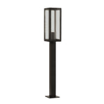 Searchlight Electric Box Outdoor Post - Black Metal & Clear Glass 6441-900BK