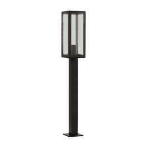 Searchlight Electric Box Outdoor Post - Black Metal & Clear Glass 6441-900BK