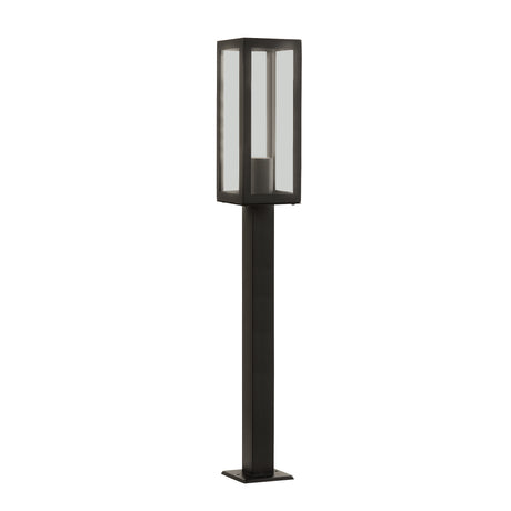 Searchlight Electric Box Outdoor Post - Black Metal & Clear Glass 6441-900BK