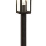 Searchlight Electric Box Outdoor Post - Black Metal & Clear Glass 6441-900BK