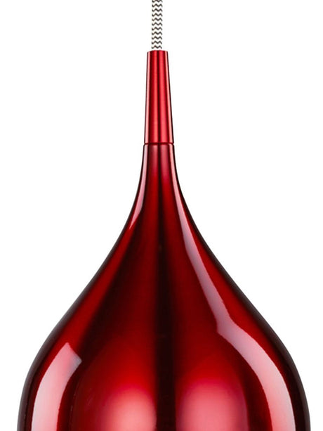 Searchlight Electric Vibrant Pendant  - Metallic Red Metal 6461-12RE